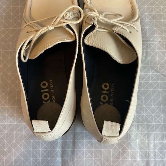 NWOT Koio Siena Lace-Up Oxford Loafers in Ivory Leather 37 - Picture 5 of 7